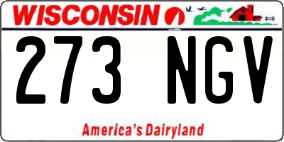 WI license plate 273NGV