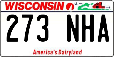 WI license plate 273NHA