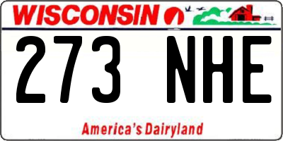 WI license plate 273NHE