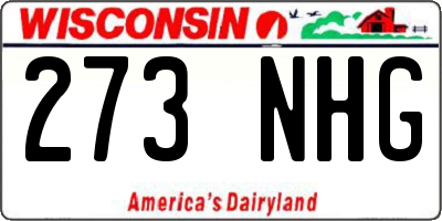 WI license plate 273NHG