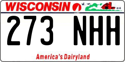 WI license plate 273NHH