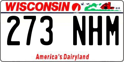 WI license plate 273NHM