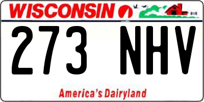 WI license plate 273NHV