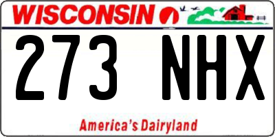 WI license plate 273NHX