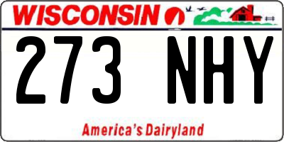 WI license plate 273NHY