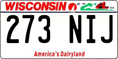 WI license plate 273NIJ