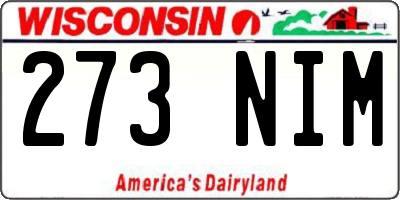WI license plate 273NIM