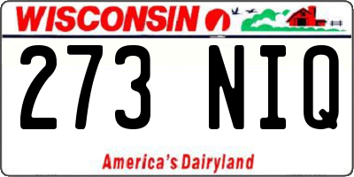 WI license plate 273NIQ