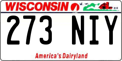 WI license plate 273NIY