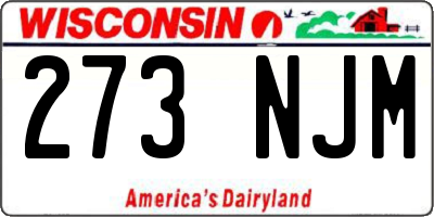 WI license plate 273NJM