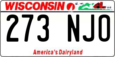 WI license plate 273NJO