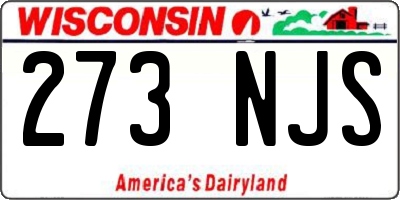 WI license plate 273NJS