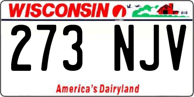 WI license plate 273NJV
