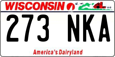 WI license plate 273NKA