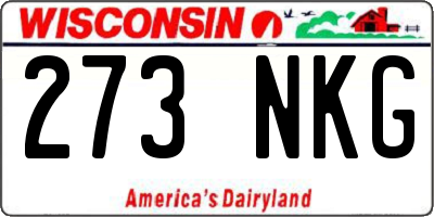 WI license plate 273NKG