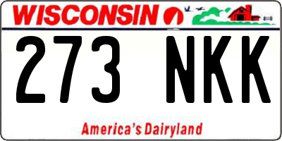 WI license plate 273NKK
