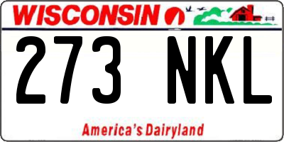 WI license plate 273NKL