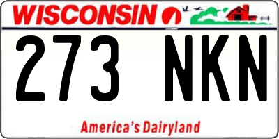 WI license plate 273NKN