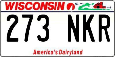 WI license plate 273NKR