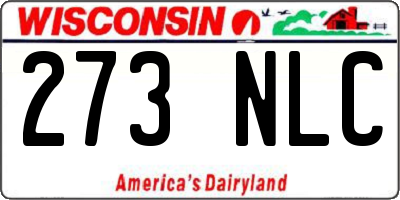 WI license plate 273NLC