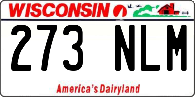 WI license plate 273NLM