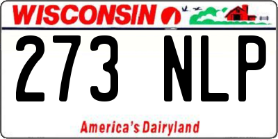 WI license plate 273NLP
