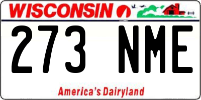 WI license plate 273NME