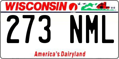 WI license plate 273NML