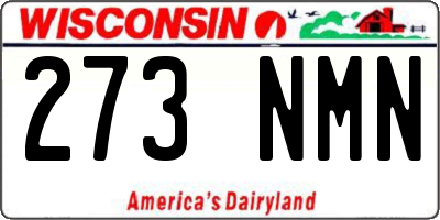 WI license plate 273NMN