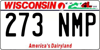 WI license plate 273NMP