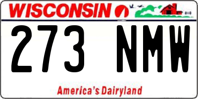 WI license plate 273NMW