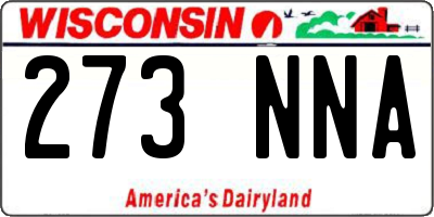 WI license plate 273NNA