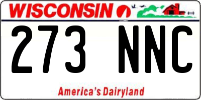 WI license plate 273NNC