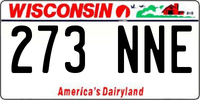 WI license plate 273NNE