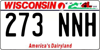 WI license plate 273NNH