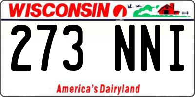WI license plate 273NNI