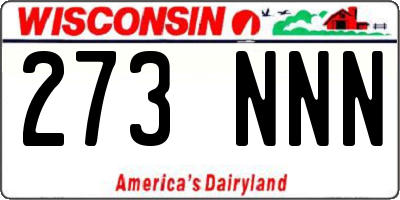 WI license plate 273NNN