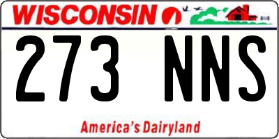 WI license plate 273NNS