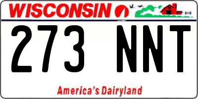 WI license plate 273NNT