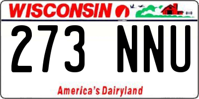 WI license plate 273NNU