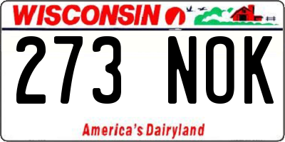 WI license plate 273NOK