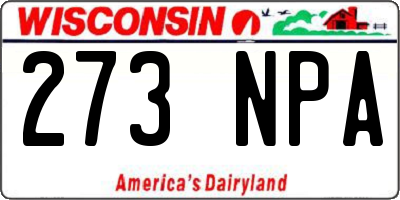 WI license plate 273NPA