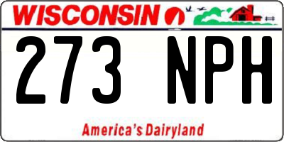 WI license plate 273NPH