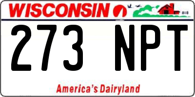 WI license plate 273NPT