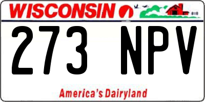 WI license plate 273NPV