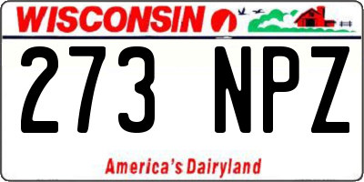 WI license plate 273NPZ