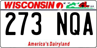 WI license plate 273NQA