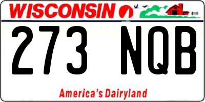 WI license plate 273NQB