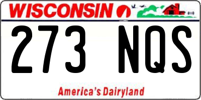 WI license plate 273NQS
