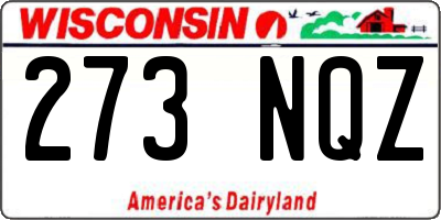 WI license plate 273NQZ